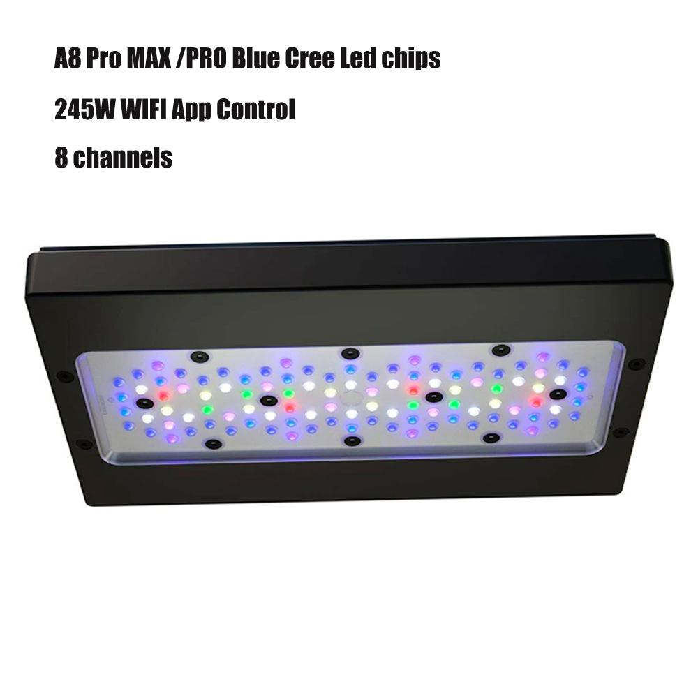 Wifi APP 240W A8 PRO Blue MAX  - Aquarium Blue Marine Reef ulasan dan harga