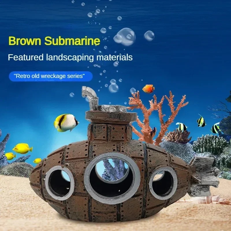 Resin Submarine Ornaments Aqua - Marine Aquarium For Sale ulasan dan harga