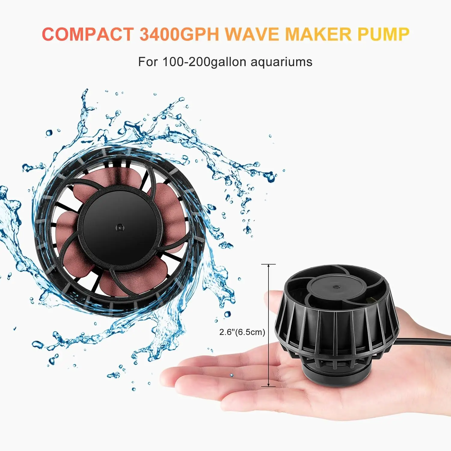 3400GPH Aquarium Wave Maker DC - Powerhead Wave Maker ulasan dan harga