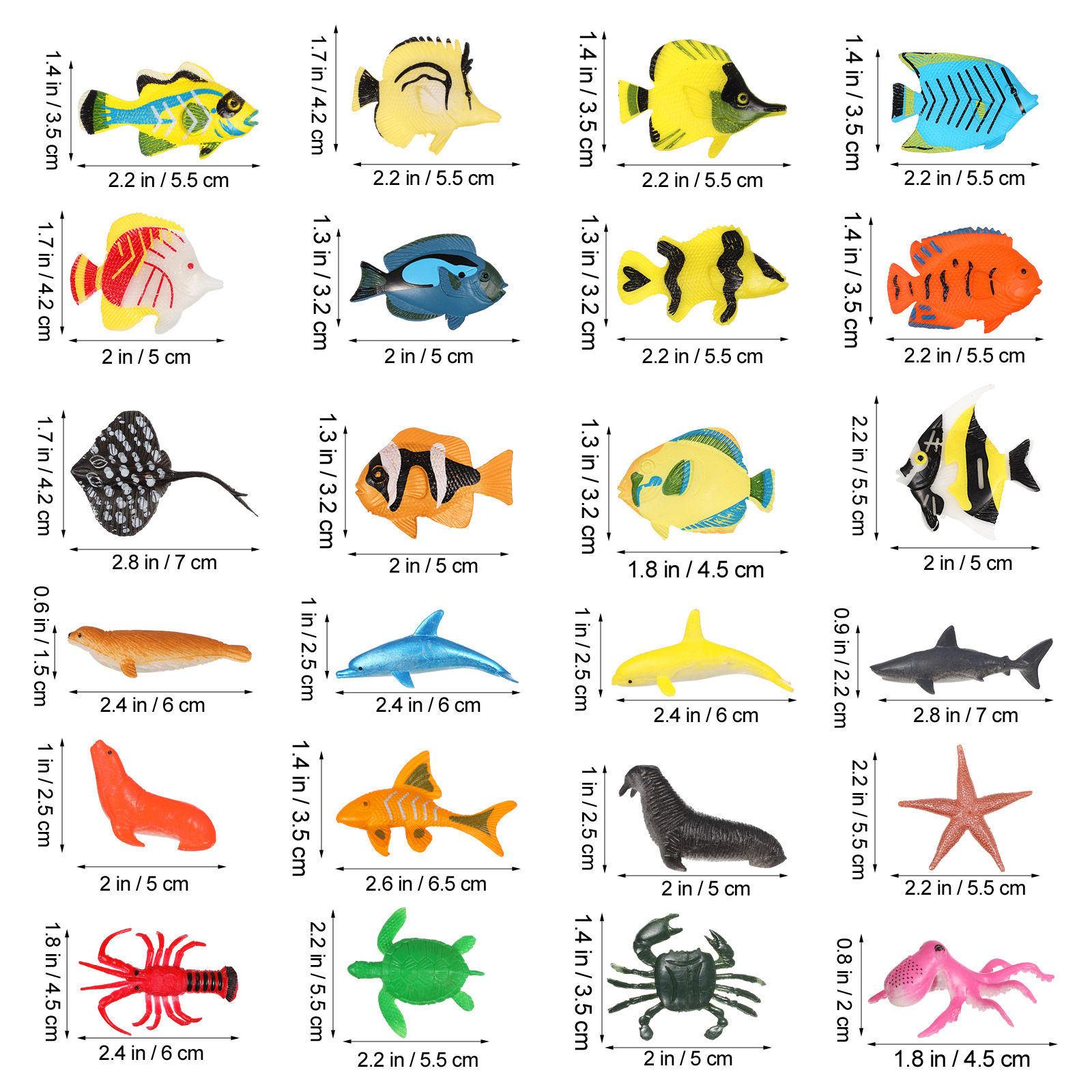 1Set Tropical Fish Figurines A - Marine Aquarium Live ulasan dan harga