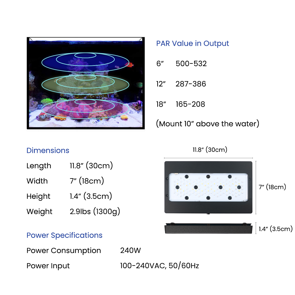 A8SE II Max And Blue 240W Full - Aquarium Blue Marine Reef ulasan dan harga
