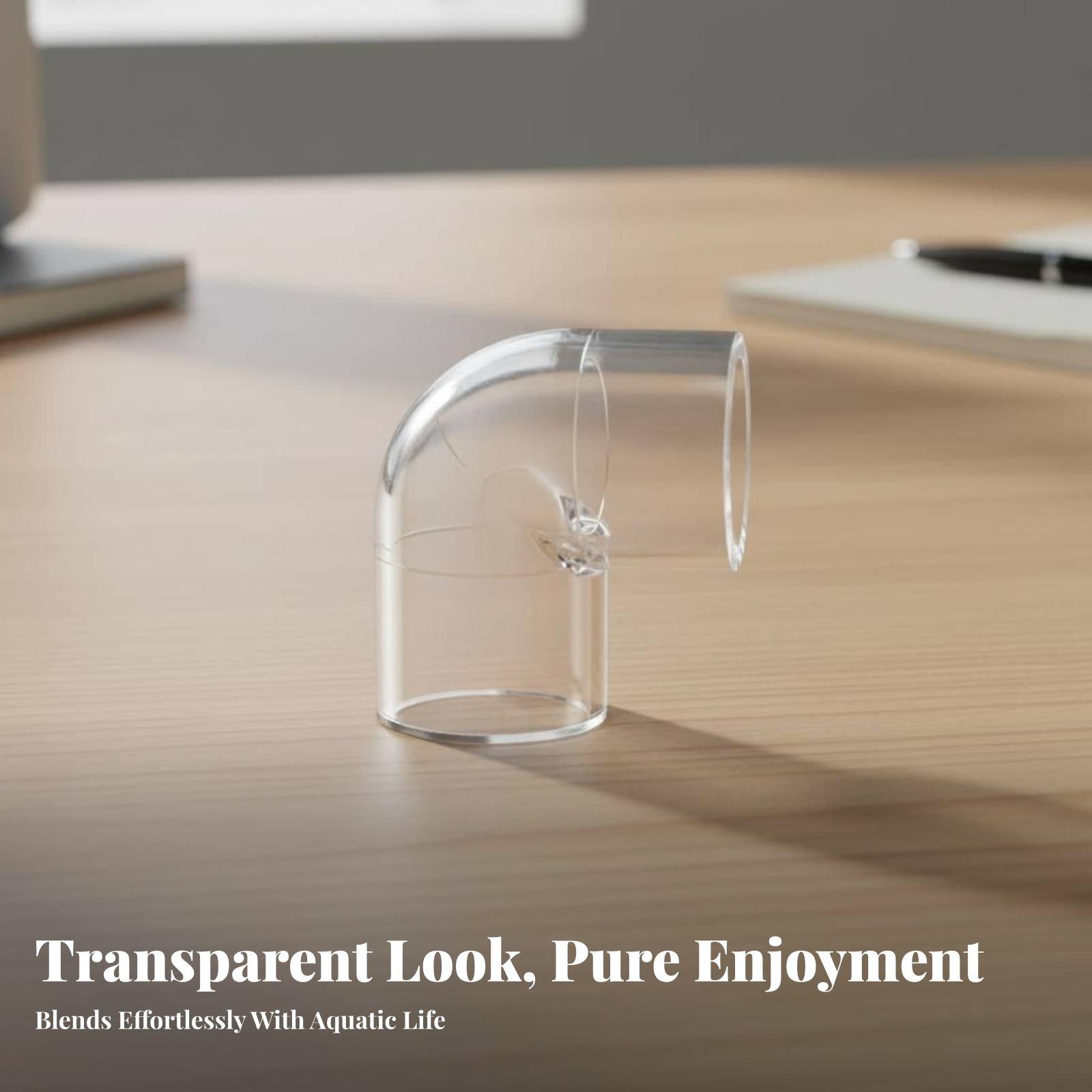 Transparent Aquarium Elbow Pip - Aquarium & Marine Museum ulasan dan harga