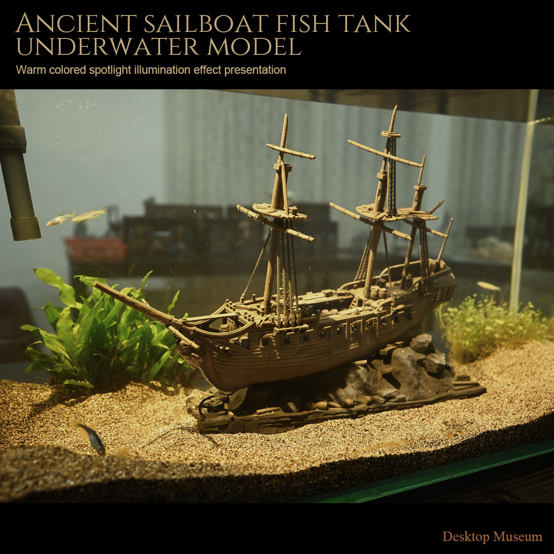 290mm Sailing Ship Aquarium De - Marine Aquarium Epoxy ulasan dan harga