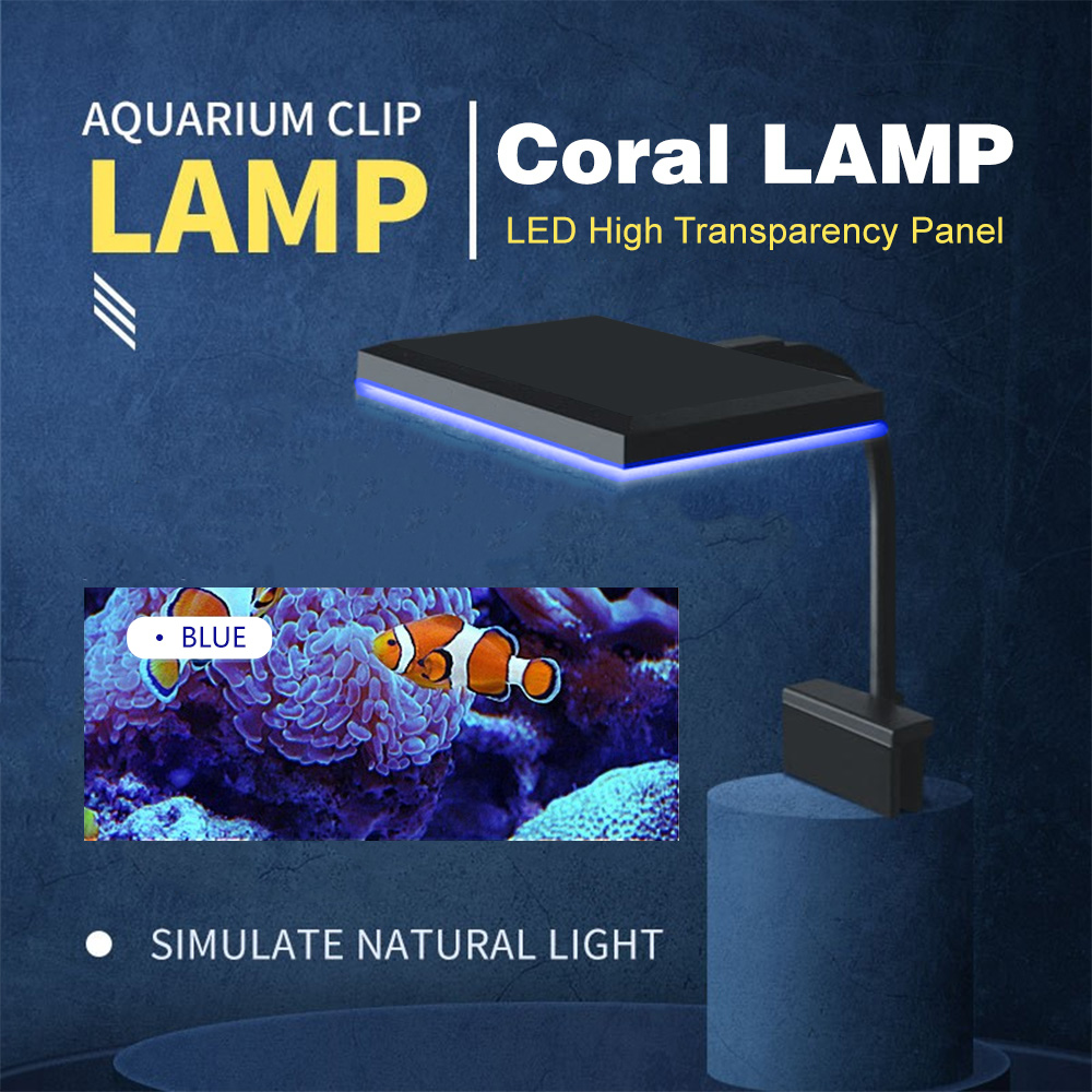 ASJD-07 LED Aquarium Clip On L - Aquarium Blue Marine Reef ulasan dan harga